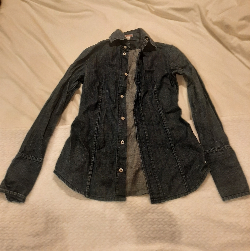 True Religion jean button up shirt